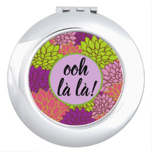 Ooh la la!/ Monogram Floral Mirror Pink Green Prpl