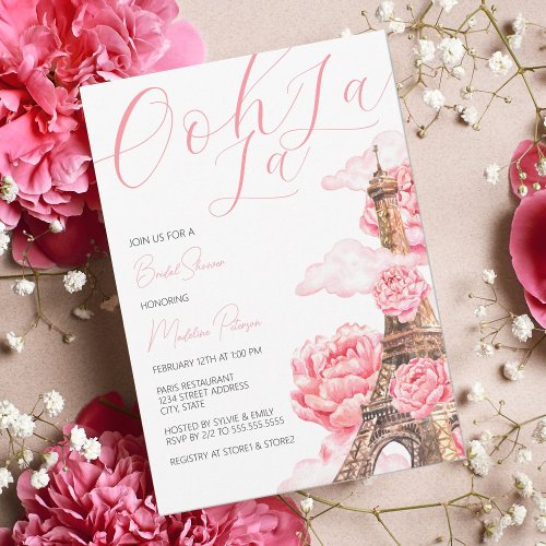Ooh La La Paris Bridal Shower Invitation
