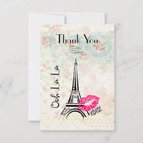 Ooh La La Paris Eiffel Tower Thank You