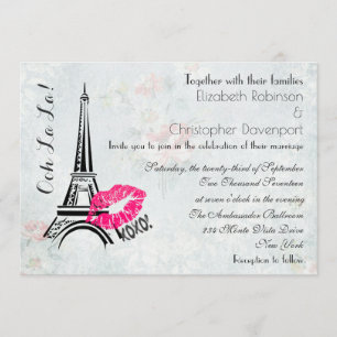 Ooh La La Paris Eiffel Tower Wedding Invite