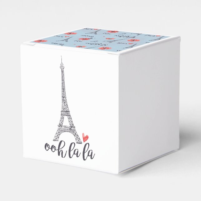 Ooh la la Paris Favor Box (Front Side)