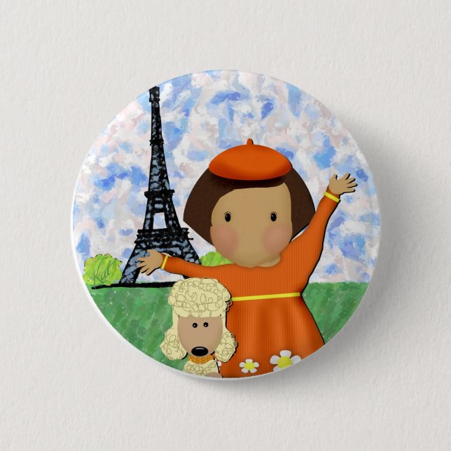 Ooh La La Paris Pinback Button (Front)