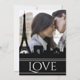 Ooh La La Paris Skyline Custom Photo  Save The Date