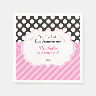 Ooh la la Paris Tea Birthday Napkins