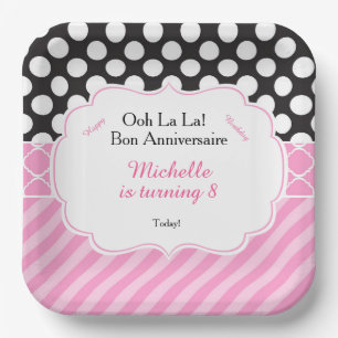 Ooh la la Paris Tea Birthday Paper Plates