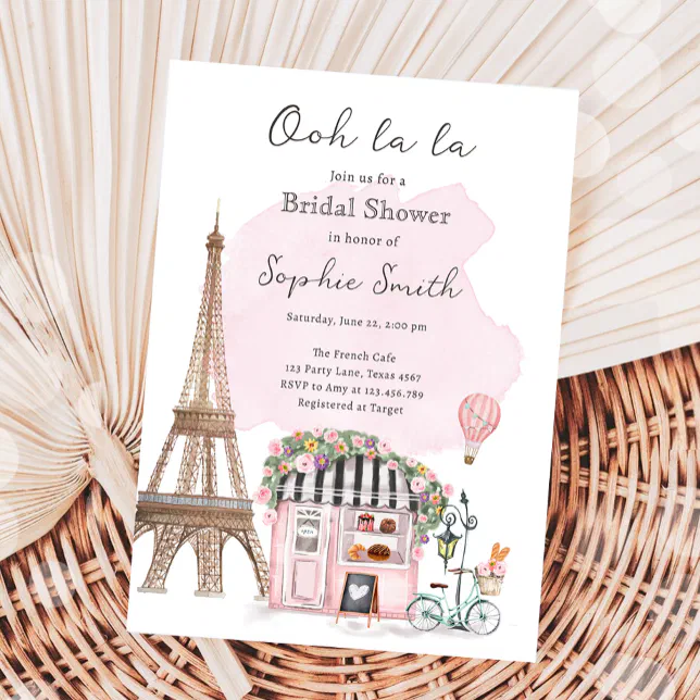 Ooh La La Parisian French Bridal Shower Invitation Zazzle