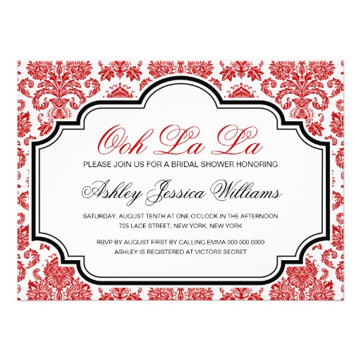 Damask Bridal Shower Invitations 9