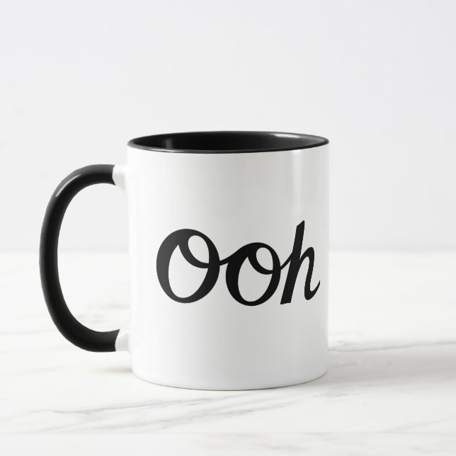 Ooh La La Script Black Mug (Left)