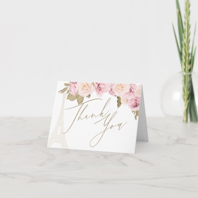 Ooh La La, Thank you cards, Bridal Shower Card (Front)