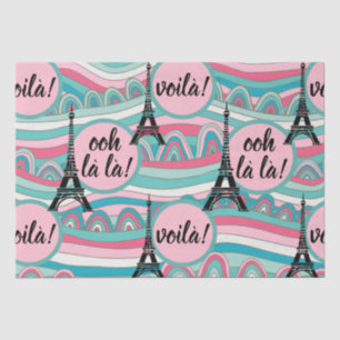 Ooh la la! Voila! French Eiffel Tower Tissue Paper