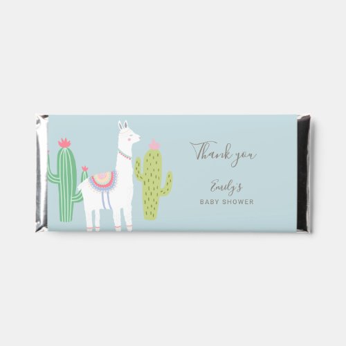 Ooh La Llama Baby Shower Blue Cute Boy Hershey Bar Favors