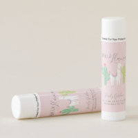 Ooh La Llama Baby Shower Cute Pink Brown Simple Lip Balm