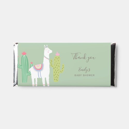 Ooh La Llama Baby Shower Green Cute Boy  Hershey Bar Favors