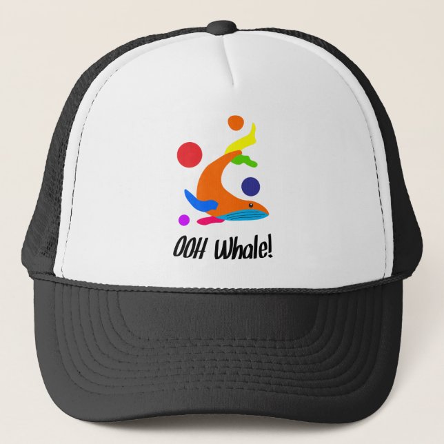 ooh whale trucker hat (Front)