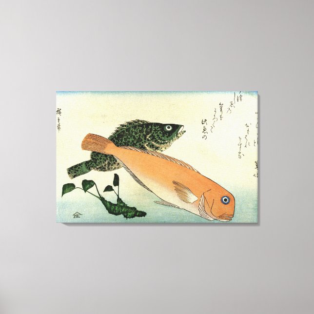 Oomon-hata & Shiro-amadai - Hiroshige's Fish Print (Front)