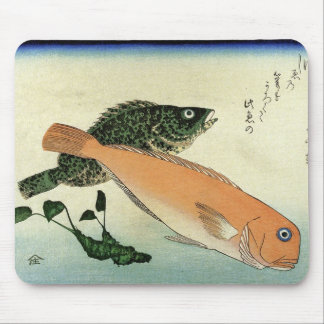 Oomon-hata & Shiro-amadai - Hiroshige's Fish Print Mouse Pad