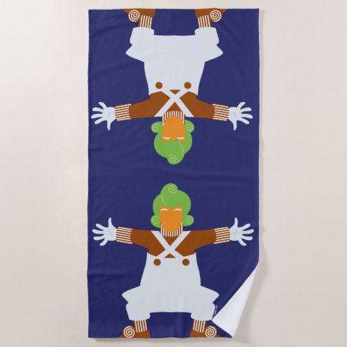 Oompa Loompa Arms Out Beach Towel