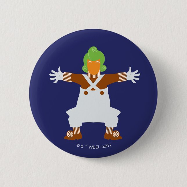 Oompa Loompa Arms Out Button (Front)