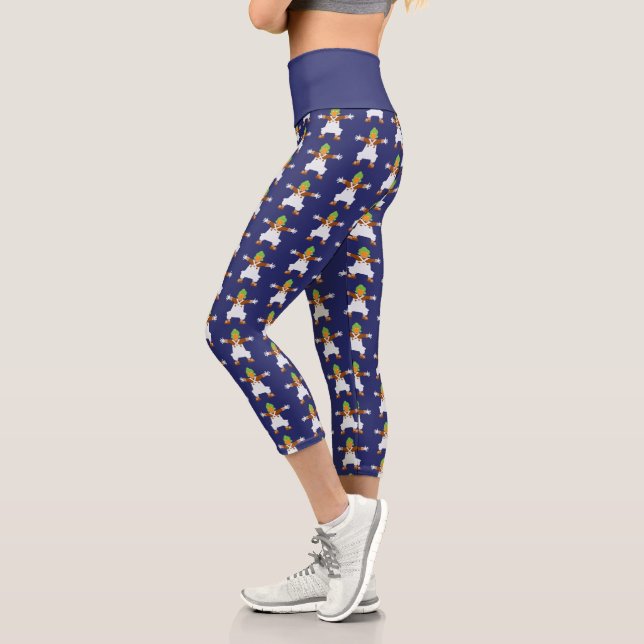 Oompa Loompa Arms Out Capri Leggings (Left)