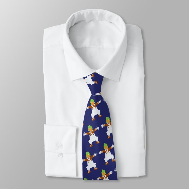 Oompa Loompa Arms Out Neck Tie (Tied)