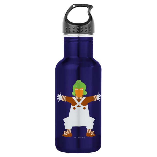 Oompa Loompa Arms Out Stainless Steel Water Bottle (Front)