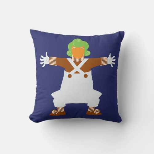 Oompa Loompa Arms Out Throw Pillow
