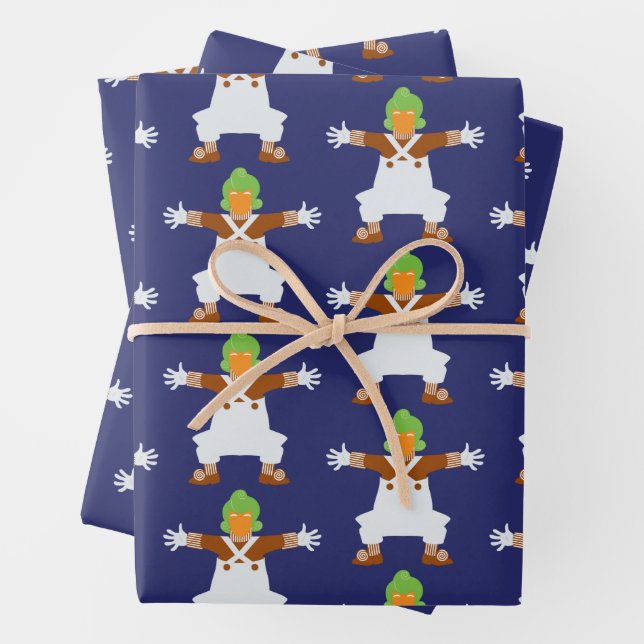 Oompa Loompa Arms Out Wrapping Paper Sheets (In situ)