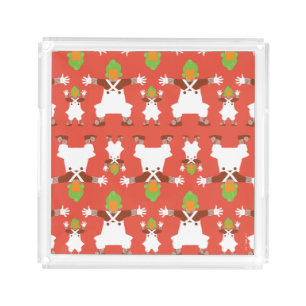 Oompa Loompa Dancing Pattern Acrylic Tray