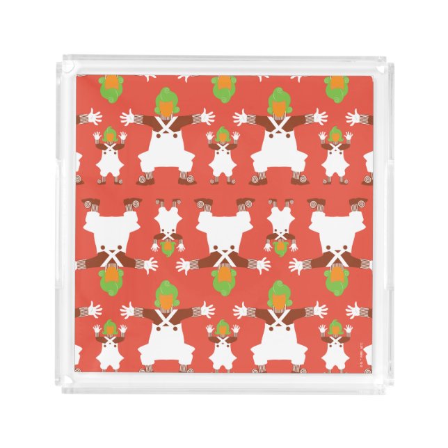 Oompa Loompa Dancing Pattern Acrylic Tray (Front)