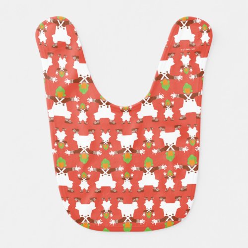 Oompa Loompa Dancing Pattern Baby Bib