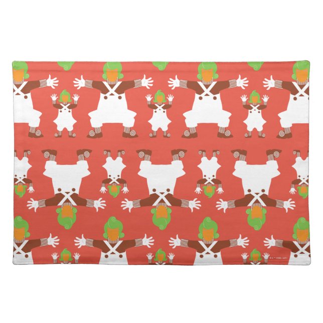 Oompa Loompa Dancing Pattern Cloth Placemat (Front)