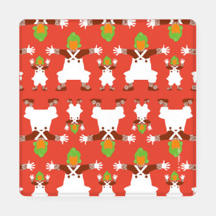 Oompa Loompa Dancing Pattern Coaster Set