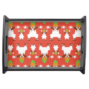 Oompa Loompa Dancing Pattern Serving Tray