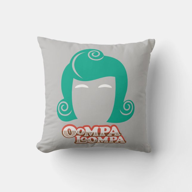 Oompa Loompa Hair Graphic Throw Pillow (Front)