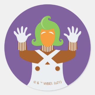 Oompa Loompa Hands Up Classic Round Sticker