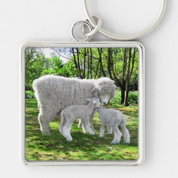 "oona & Her Twins"  Keychain by TabbyHallDesigns at Zazzle