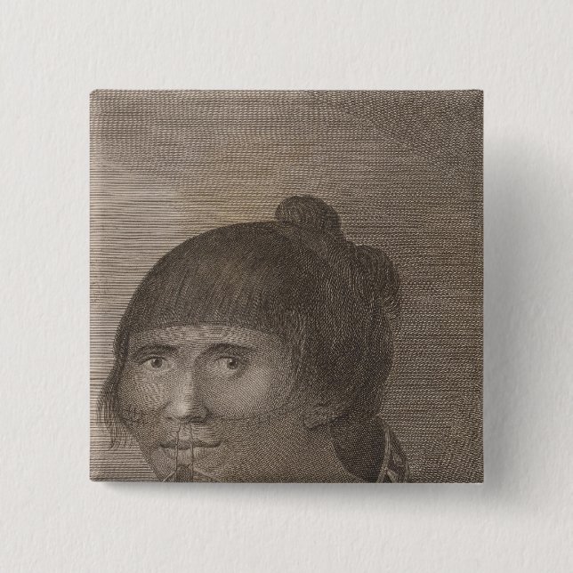 Oonalashka woman, Alaska Button (Front)