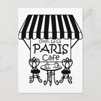 Oooh La La Paris Cafe Postcard