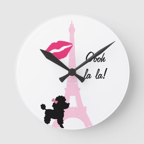 Oooh La La Paris Wall Clock