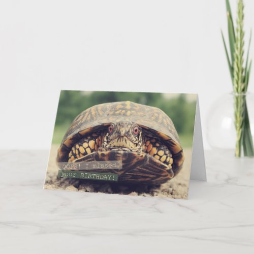 Oops Birthday Turtle Card