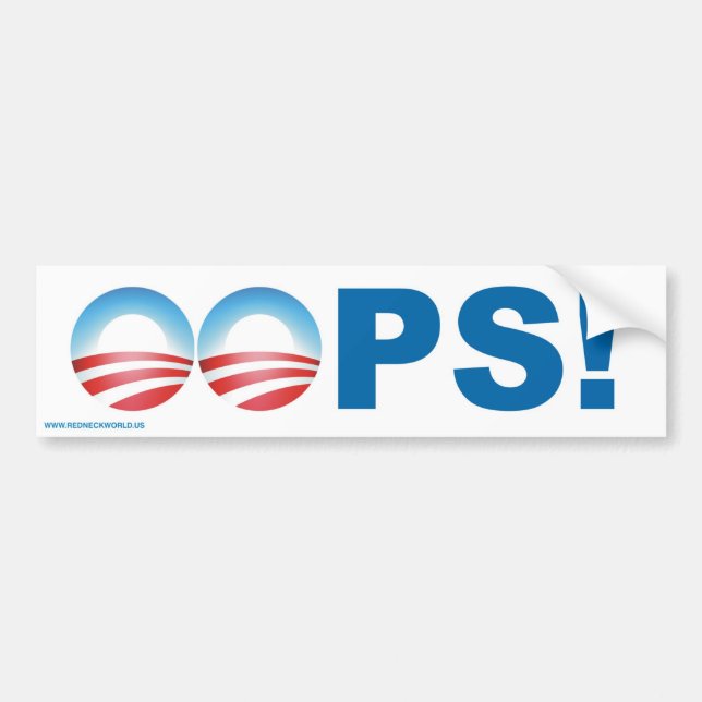 Oops Bumper Sticker (Front)