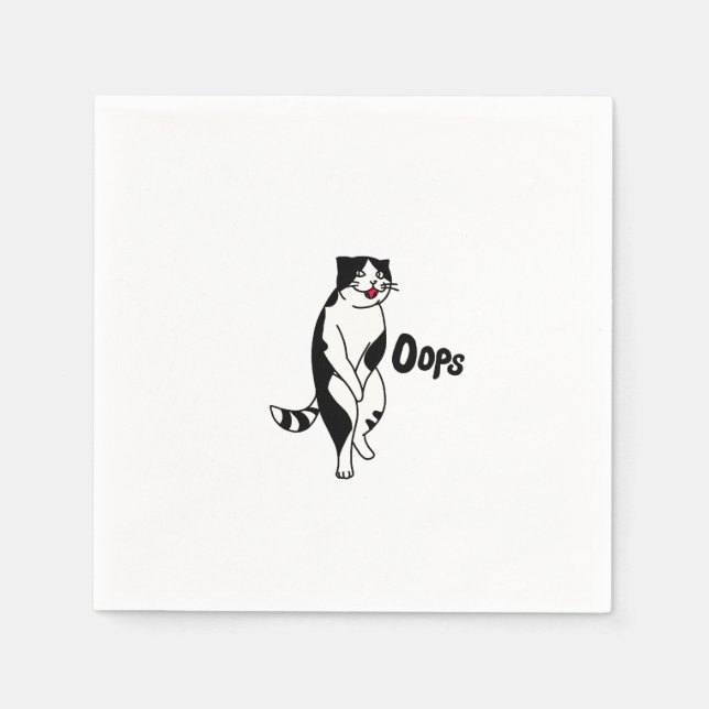 Oops cat napkins (Front)