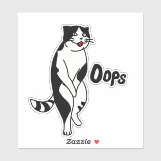 Oops cat sticker