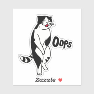 Oops cat sticker