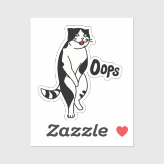 Oops cat sticker