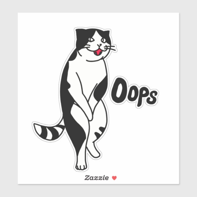 Oops cat sticker (Sheet)