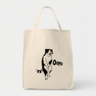 Oops cat tote bag