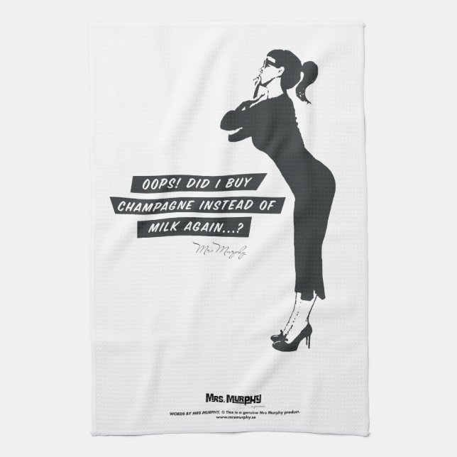 Oops! Did I buy champagne instead of milk again..? Towel (Vertical)