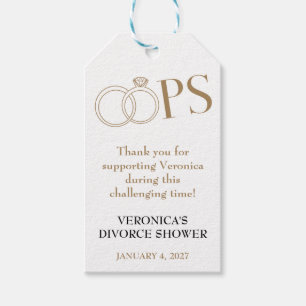 OOPS!  Divorce Shower Party Gift Tags