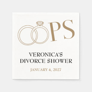 OOPS!  Divorce Shower Party Napkins
